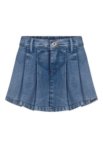 Shorts pollera de jeans