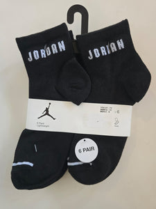 Pack x 6  Medias Nike Jordan Negras