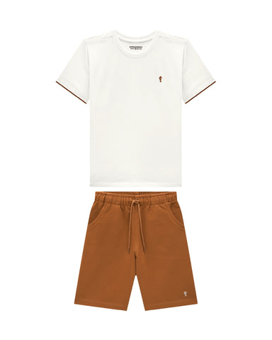 Conjunto Onda Marinha Blanco/Cobre