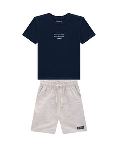 Conjunto Onda Marinha Azul/Gris