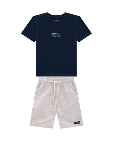 Conjunto Onda Marinha Azul/Gris