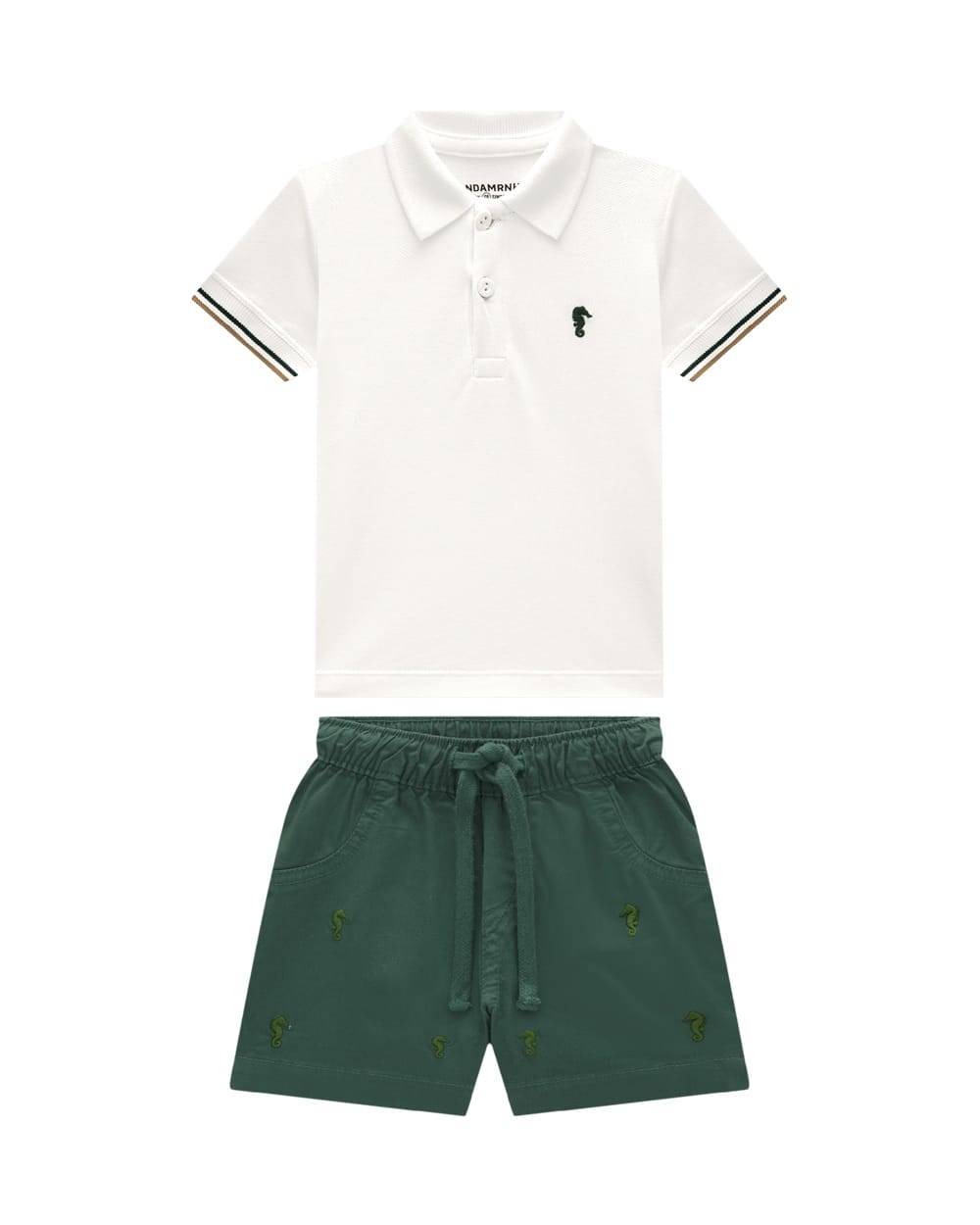 Conjunto Onda Marinha Blanco/Verde