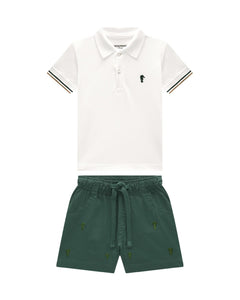 Conjunto Onda Marinha Blanco/Verde
