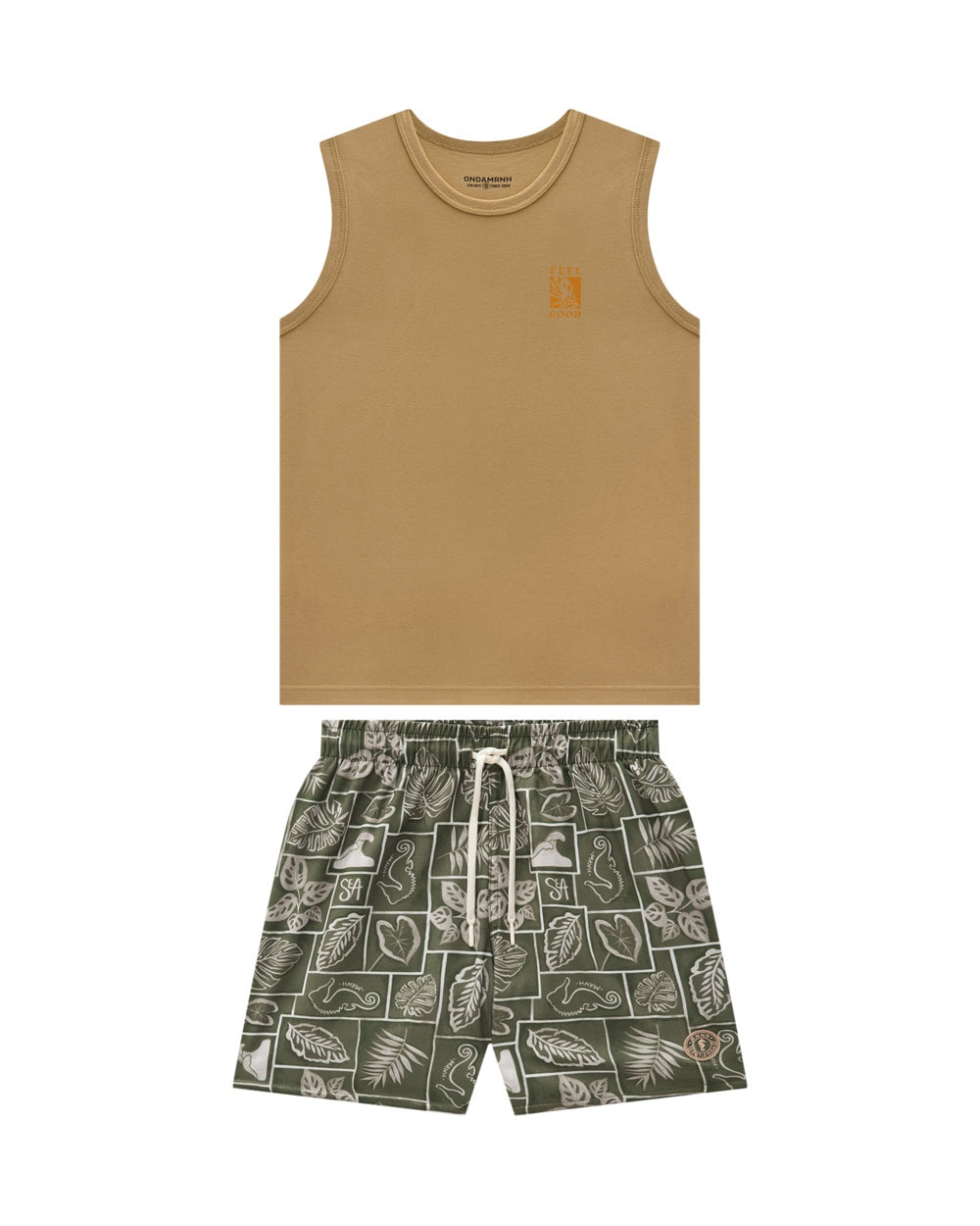 Conjunto Camisilla Onda Marinha Marron
