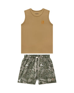 Conjunto Camisilla Onda Marinha Marron