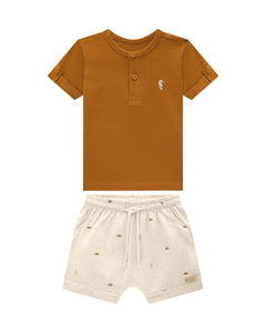 Conjunto Onda Marinha Marron