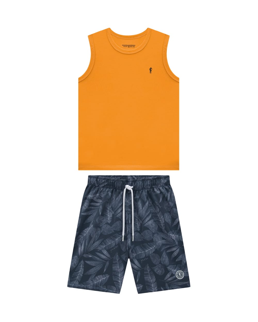 Conjunto Camisilla Onda Marinha Naranja