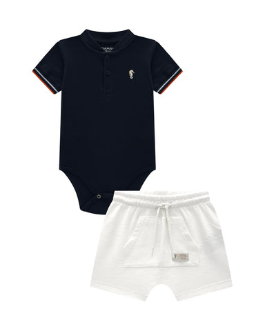 Conjunto Onda Marinha Negro/Gris