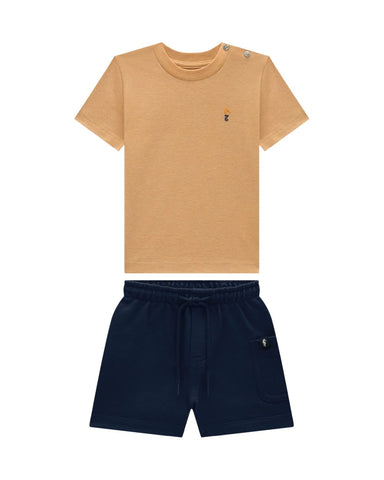 Conjunto Onda Marinha Beige/Negro