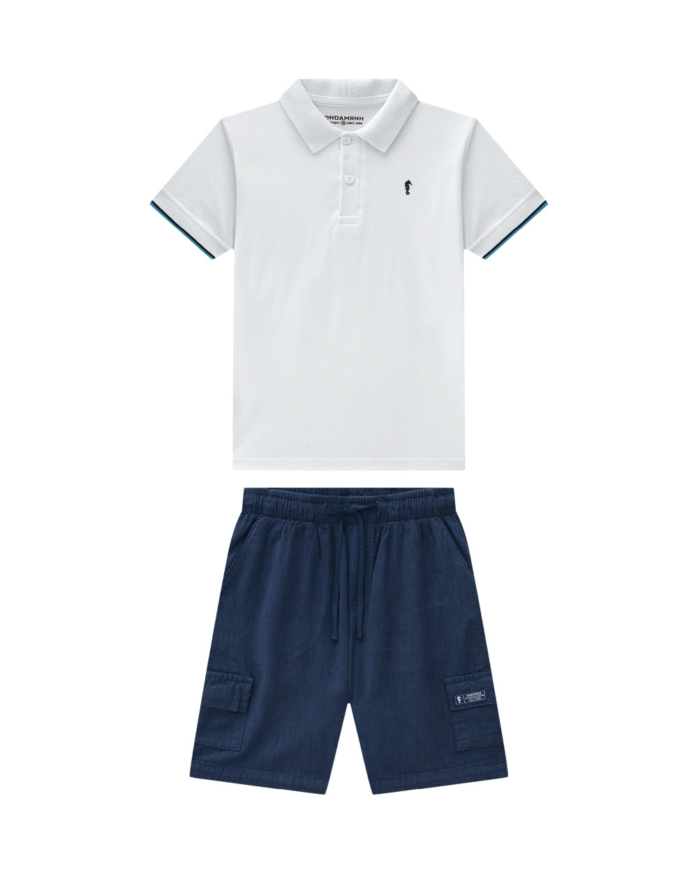 Conjunto Onda Marinha  Blanco/Azul