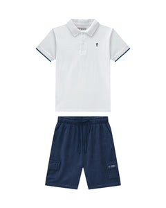 Conjunto Onda Marinha  Blanco/Azul