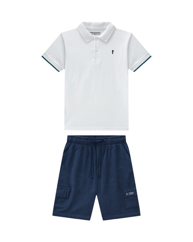 Conjunto Onda Marinha  Blanco/Azul