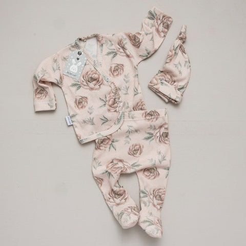 Set x3 piezas Beba Verte Reir Rosa Floral