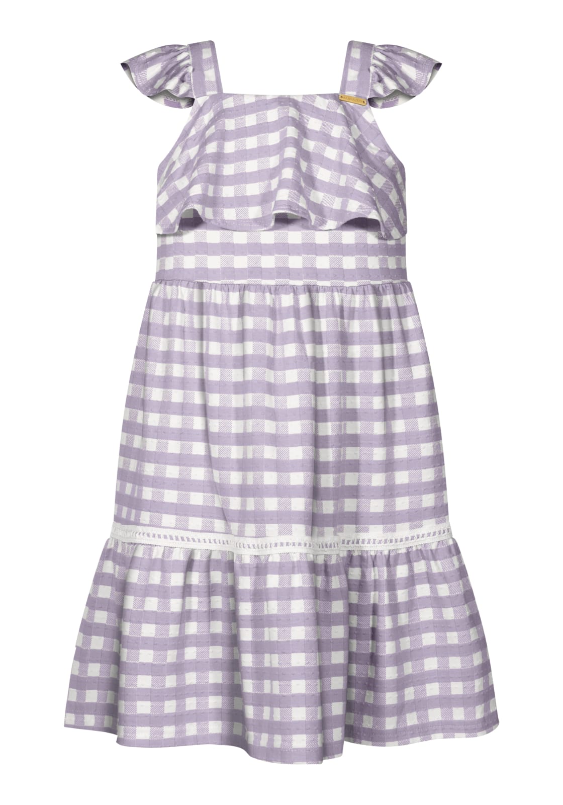 Vestido cuadros Lila