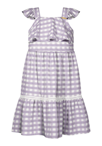 Vestido cuadros Lila
