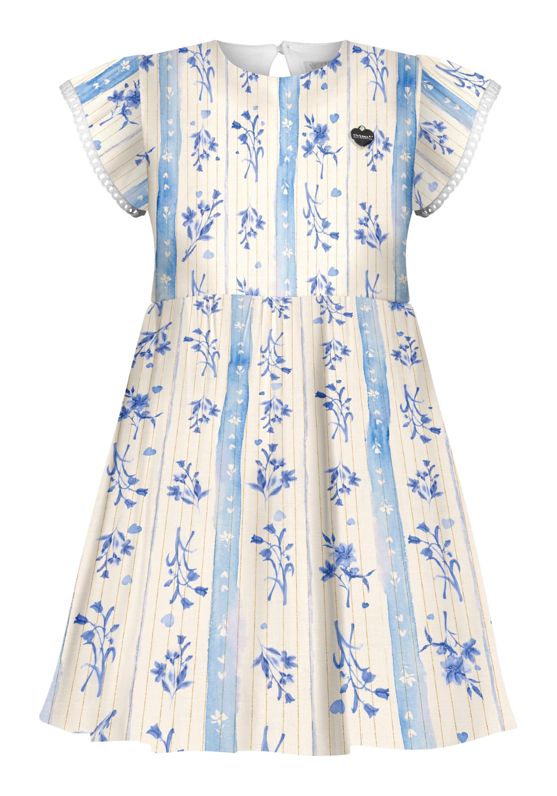 Vestido Flores Azul