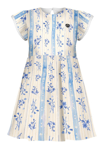 Vestido Flores Azul