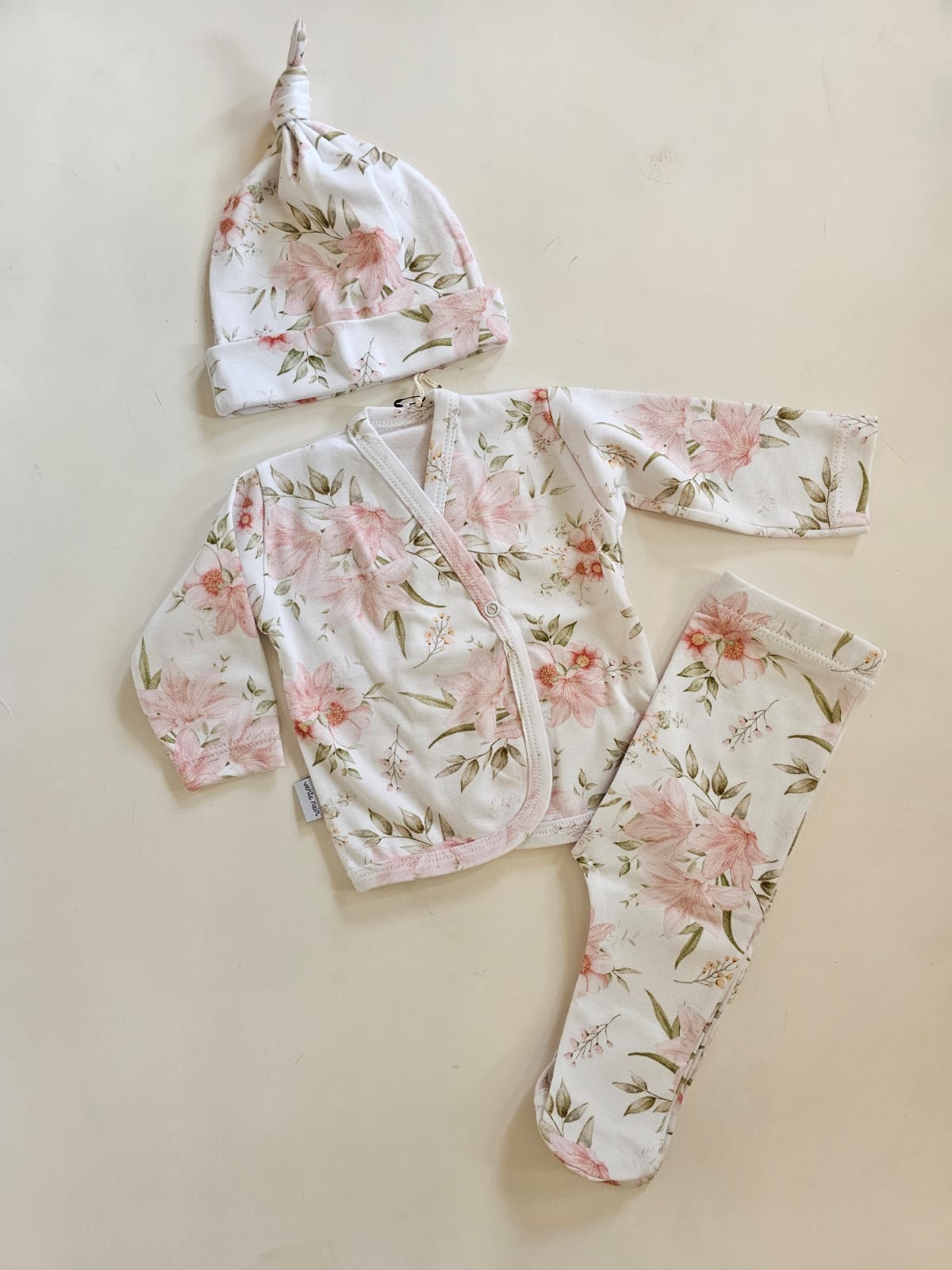 Set 3 piezas Beba Verte Reir Flores Rosas