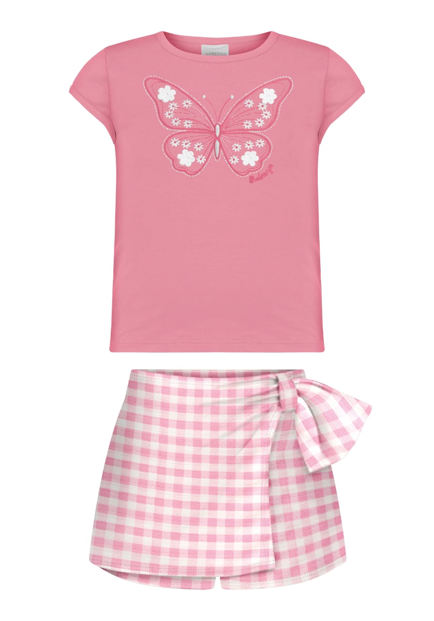 Conjunto Mariposa Rosa