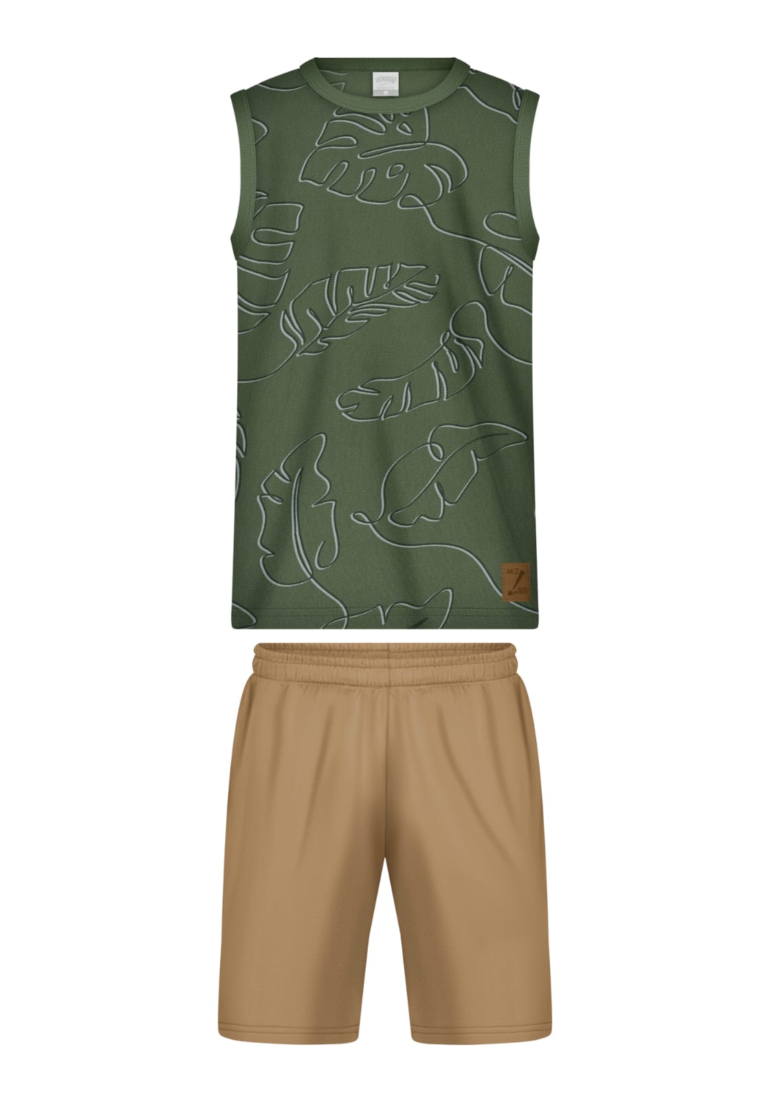 Conjunto Camisilla Hojas Verdes