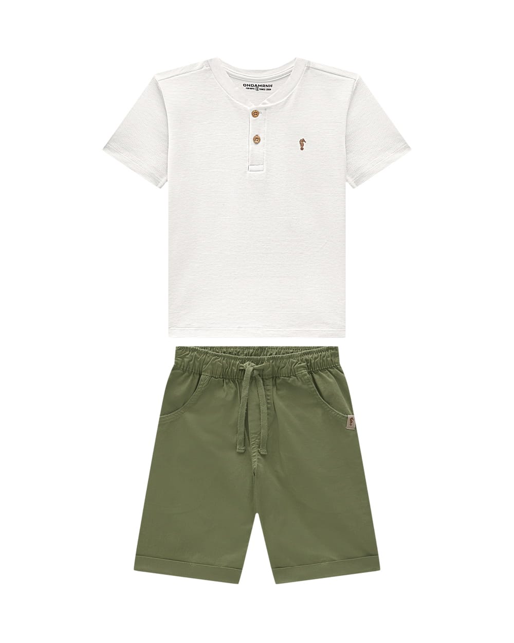 Conjunto Onda Marinha Blanco y Verde