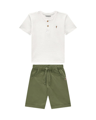 Conjunto Onda Marinha Blanco y Verde