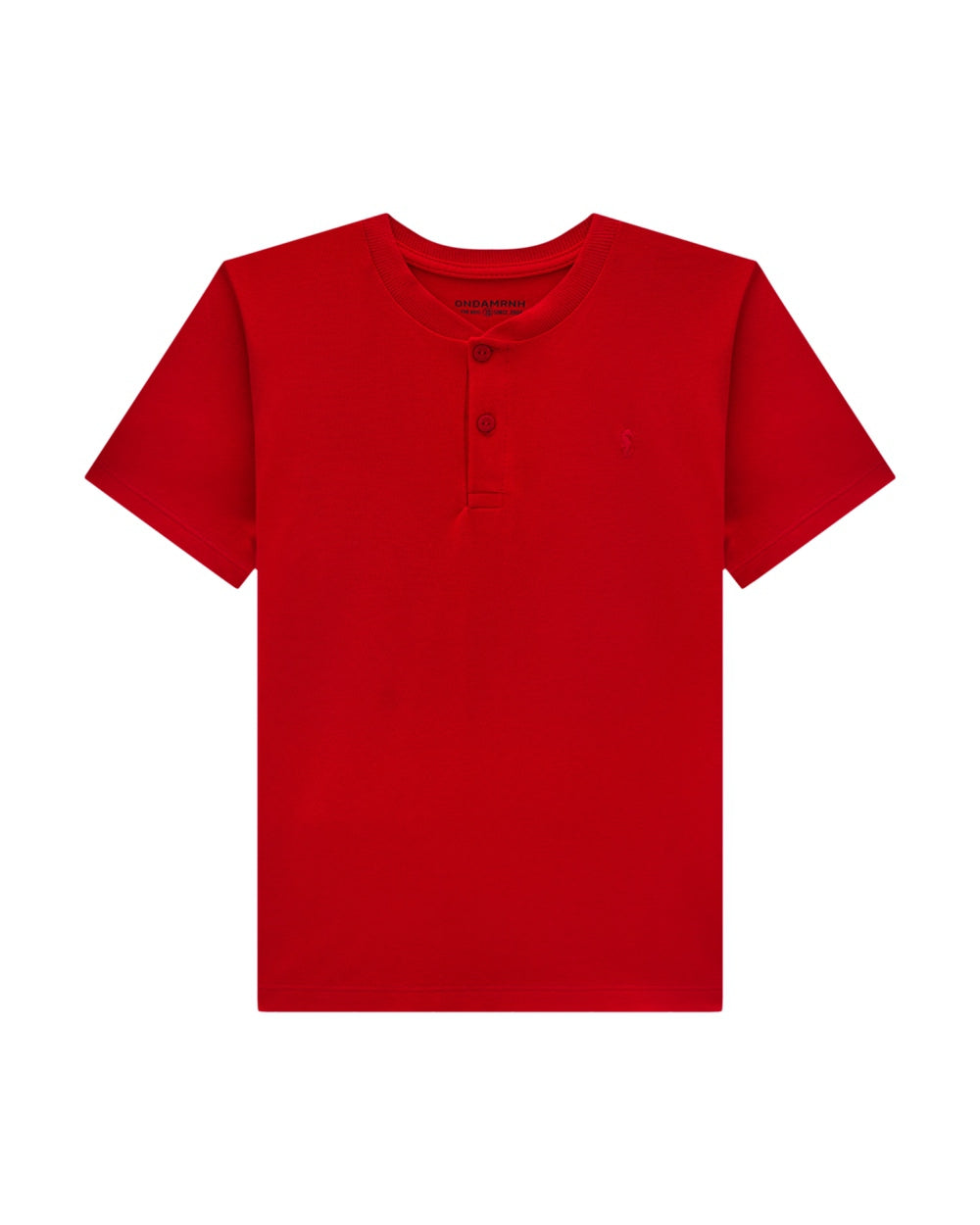 Remera Onda Marinha con Cuello Mao Roja