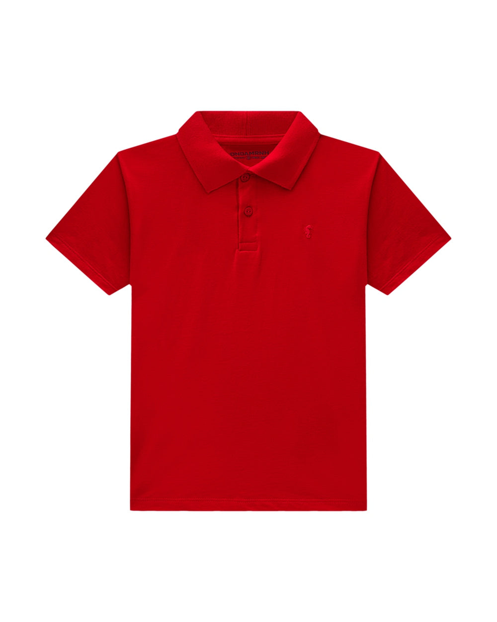 Remera Algodón Onda Marinha con Cuello Roja