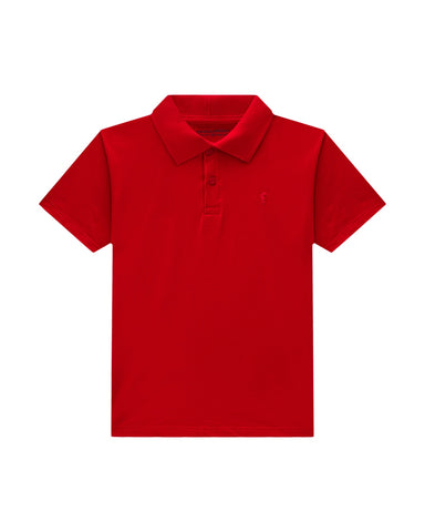 Remera Algodón Onda Marinha con Cuello Roja