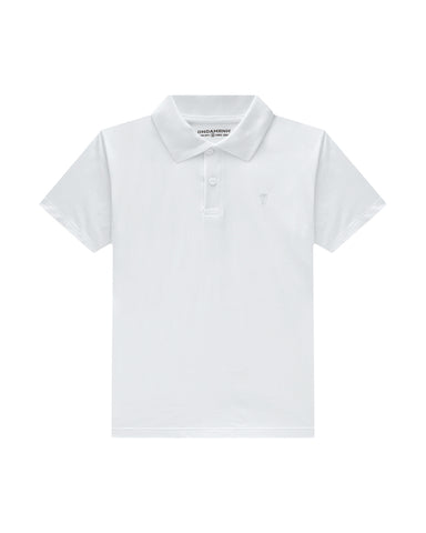 Remera Algodón Onda Marinha con Cuello Blanca