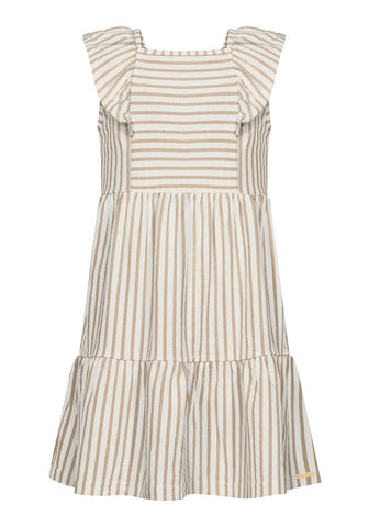 Vestido Rayas Beige