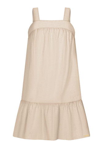 Vestido Lino Beige
