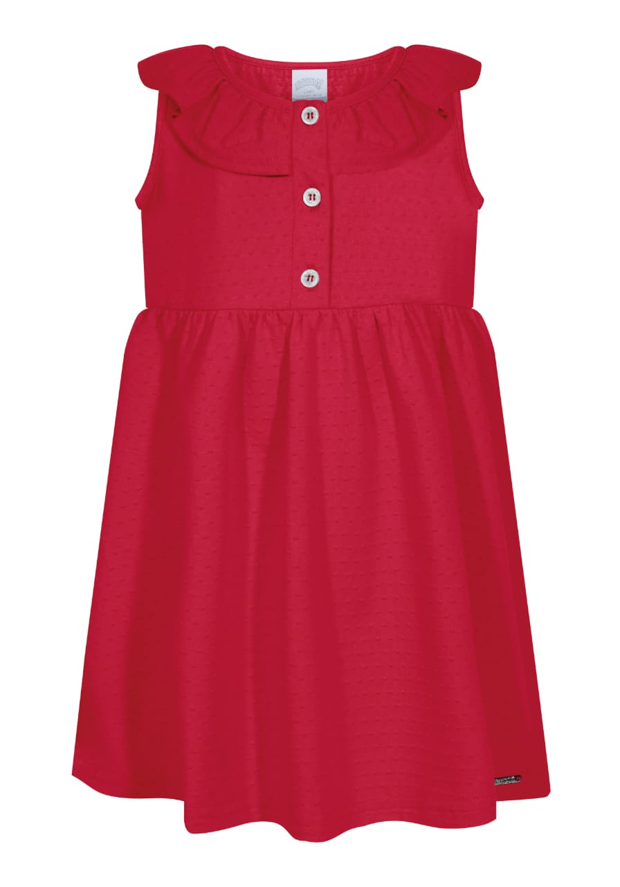 Vestido Rojo botones