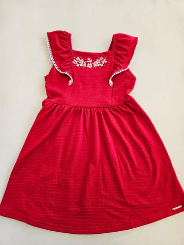 Vestido Rojo Flores