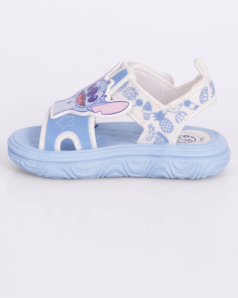 Sandalia Nena Stitch Celeste / Blanco