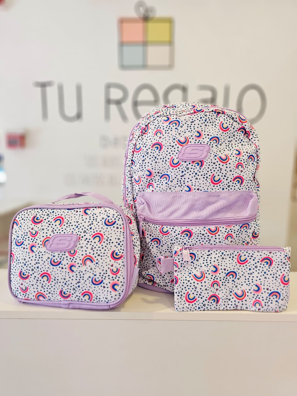 Set Skechers  Mochila+ Lonchera + Cartuchera