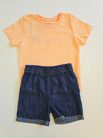 Conjunto Bebe Salmon Azul