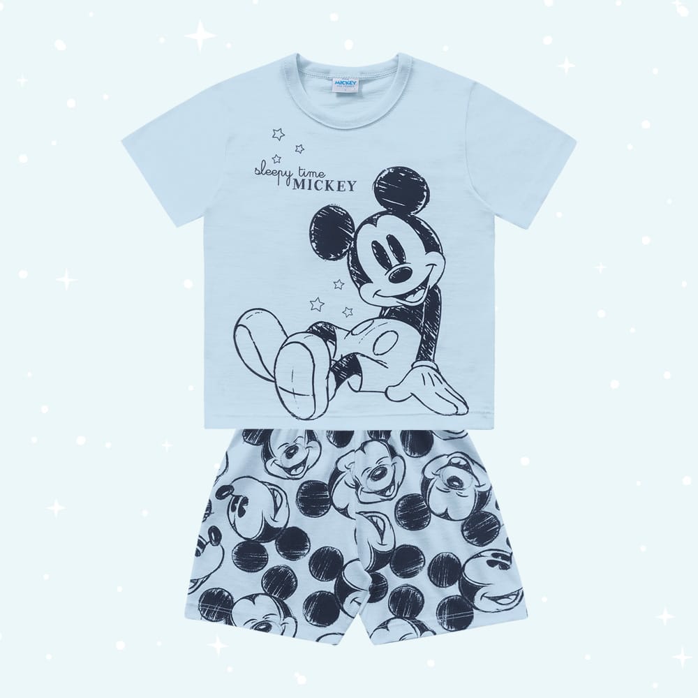 Pijama Mickey Mouse Celeste