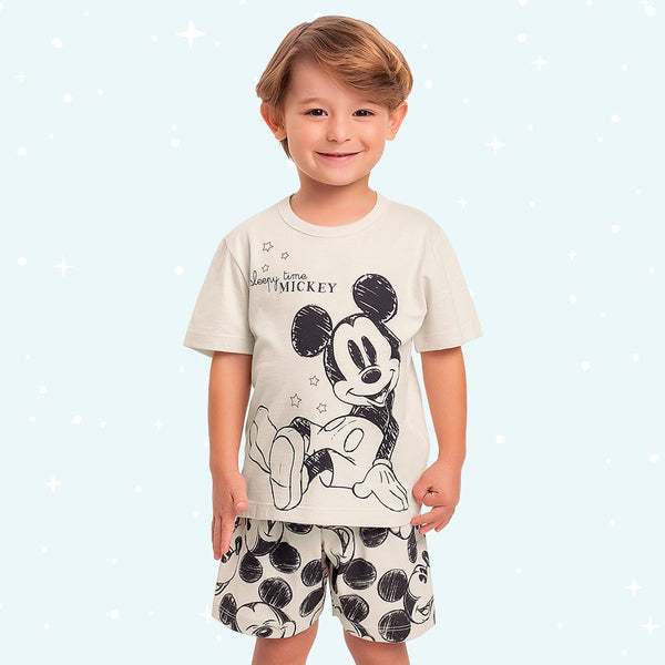 Pijama Mickey Mouse Beige