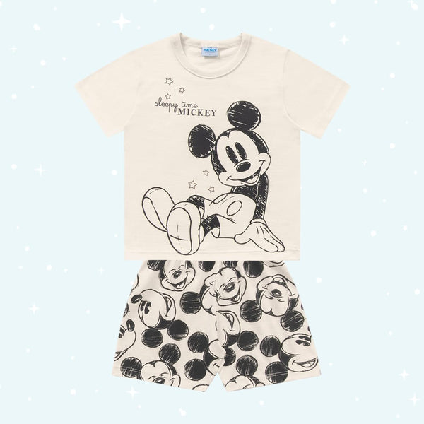 Pijama Mickey Mouse Beige