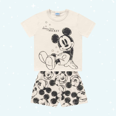 Pijama Mickey Mouse Beige