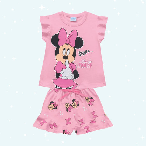 Pijama Minnie Mouse Rosa