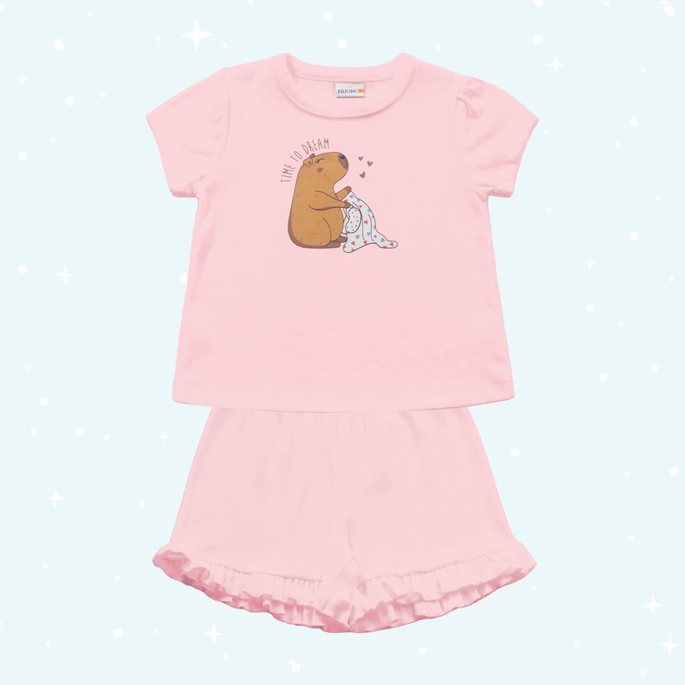 Pijama Capibara Rosa