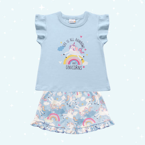 Pijama Unicornio Celeste