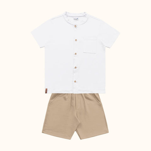 Conjunto Nene Blanco Beige