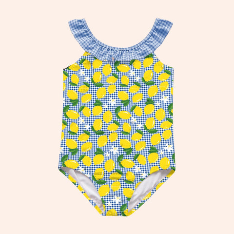 Traje de Baño Nena Limones a Cuadro