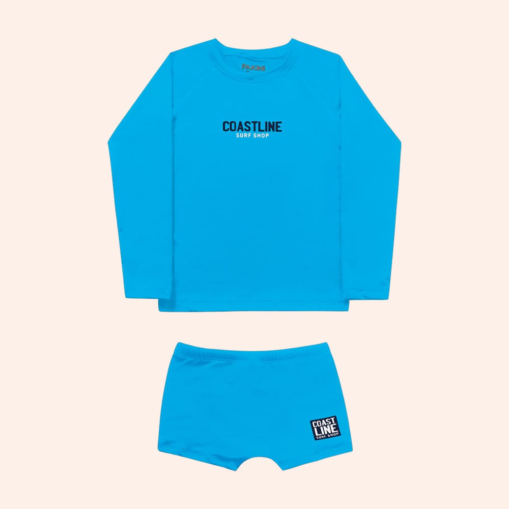 Traje de Baño Nene 2 Piezas Celeste