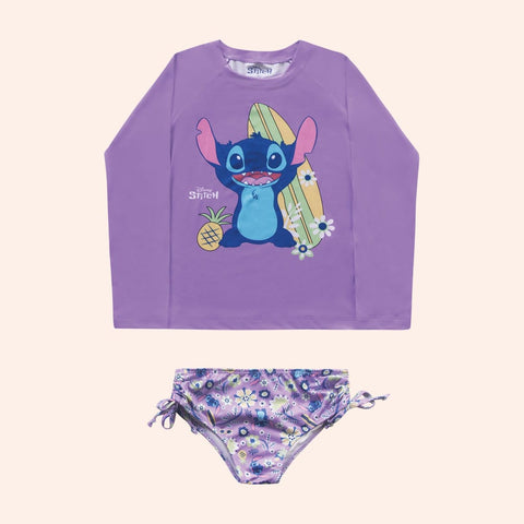 Traje de Baño Nena 2 Piezas Stitch Lilla