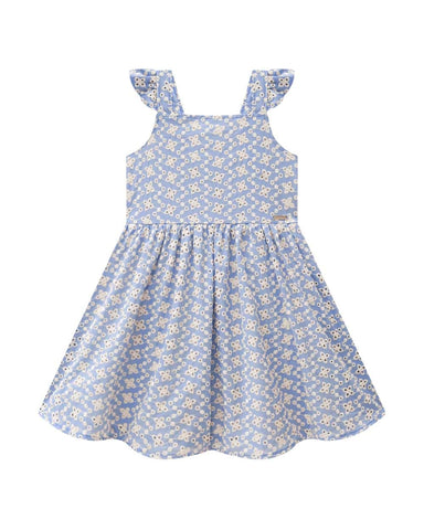 Vestido Broderie Celeste