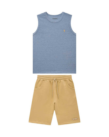 Conjunto Camisilla Onda Marinha Celeste